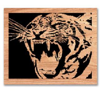 Tiger Roar Scrolled Art Project Pattern - The Winfield Collection