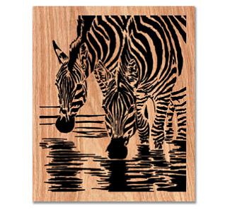 Zebra Drink Scrolled Art Project Patterns - The Winfield Collection