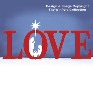 Large First LOVE Woodcraft Pattern