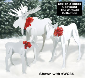 Large Cow and Calf Moose Patterns