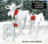 Large Cow and Calf Moose Patterns
