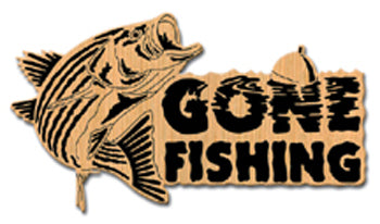 Striped Bass "Gone Fishing" Sign Project Pattern