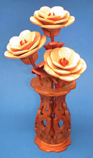 Miniature Roses & Vase Scroll Saw Pattern - The Winfield Collection