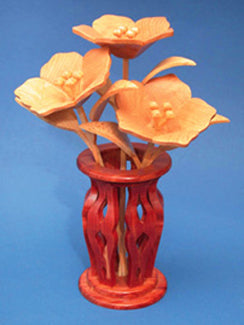 Miniature Petunias & Vase Scroll Saw Pattern - The Winfield Collection