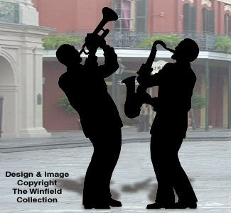 Sax and Trumpet Players Shadow Pattern - The Winfield Collection