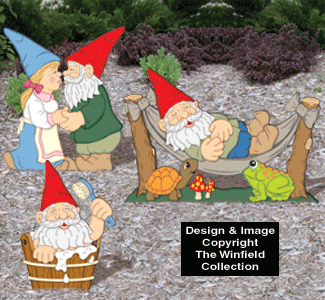 Small Garden Gnomes 3 & 4 Pattern Set (W1566 & 1568)
