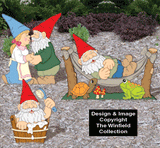 Small Garden Gnomes 3 & 4 Pattern Set (W1566 & 1568)