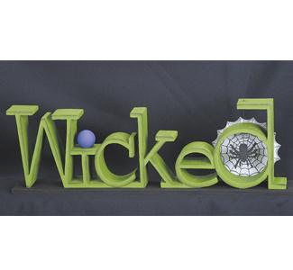 Wooden "WICKED" Halloween Shelf Sitter Project Pattern - The Winfield Collection