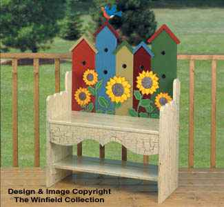 Birdhouse Bench Woodworking Plan