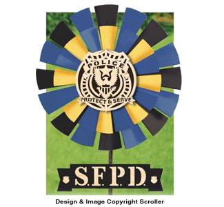 Police Officer Yard Spinner Pattern - The Winfield Collection