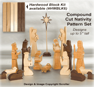 Compound Cut Nativity Pattern Set - Downloadable
