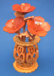 Miniature Hibiscus & Vase Scroll Saw Pattern - The Winfield Collection