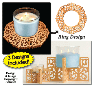 Candle Ring & Holder Pattern Set #3