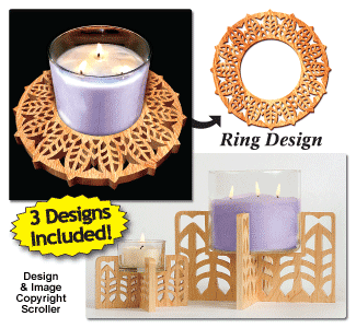 Candle Ring & Holder Pattern Set #4