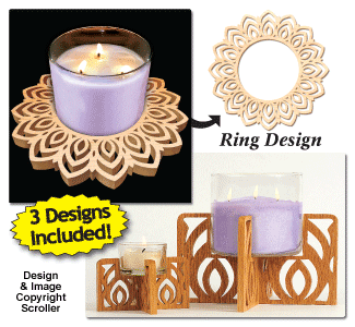 Candle Ring & Holder Pattern Set #7