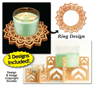 Candle Ring & Holder Pattern Set #9
