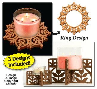 Candle Ring & Holder Pattern Set #10
