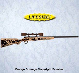 Buffalo Scope Rifle Wall Art Design Pattern
