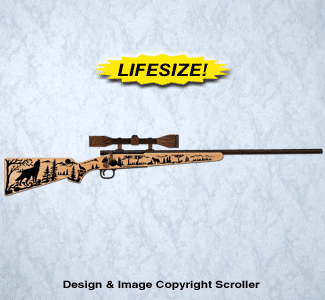 Wolf Scope Rifle Wall Art Design Pattern - The Winfield Collection