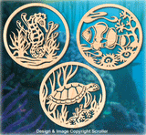 Underwater Sea Creature Wall Art Patterns