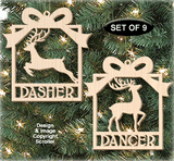 Weihnachtsmann Rentier Ornamente Musterset
