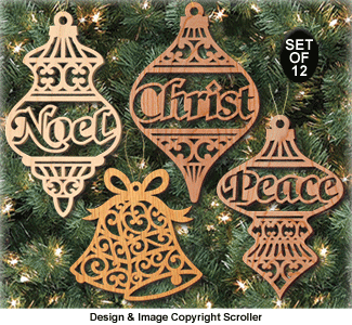 Ornate Christmas Ornaments Pattern - Downloadable