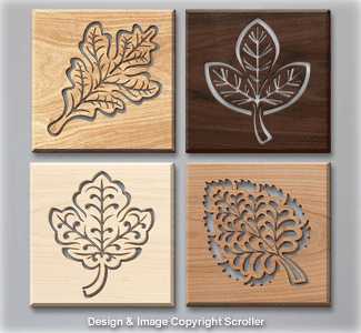Leaf Wall Art Plaque Set Patterns - Downloadable - The Winfield Collection