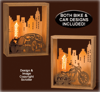 Vintage Vehicle Lighted Designs Scroll Saw Pattern
