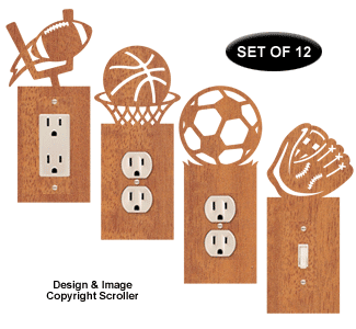 Sports Cover Plate Scroll Saw Pattern Set - The Winfield Collection