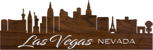 Lighted Cityscape Silhouette Wall Art Pattern-Las Vegas