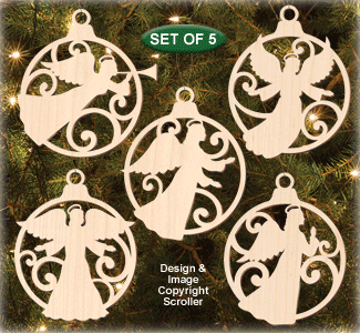 Angel Bulb Ornament Set Patterns - Downloadable