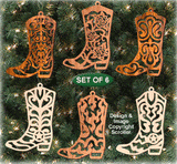 Cowboy Boot Ornaments Pattern