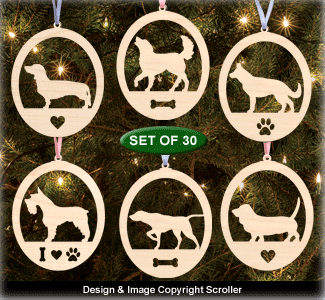 Canine Collection Ornament Pattern Set - Downloadable