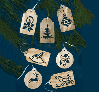 Gift Tag Scroll Saw Ornament Patterns - The Winfield Collection