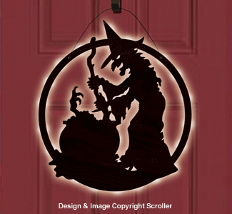 Lighted Wicked Witch Door Decor Design Pattern