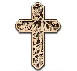 Scroll Saw Nativity Wall Cross Pattern