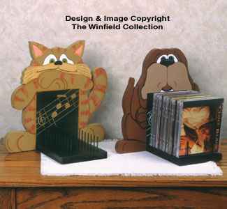 CD-Halter mit Hunde- und Katzenmotiv