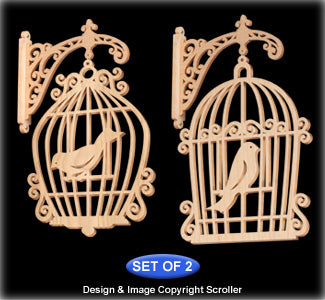 Vintage Hanging Birdcage Pattern Set #2