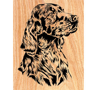 Irish Setter Scrolled Art Design Pattern