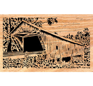 Covered Bridge #2 Scrolled Art Design Pattern
