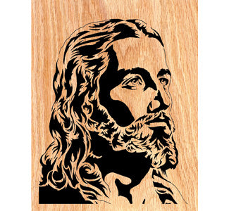 The Savior Scrolled Portrait Art Design Pattern