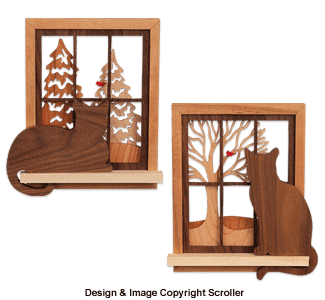Window Cat Wall Decor Pattern