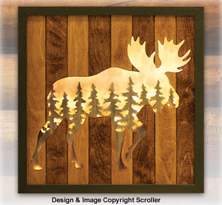 Lighted Wilderness Wall Art - Moose