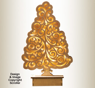 Lighted Mantel Tree Pattern