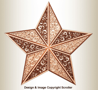 Ornate Scrolled Star Project Pattern - The Winfield Collection