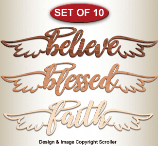 Angel Wing Words of Inspiration Patterns - The Winfield Collection