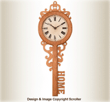 Ornate Key Wall Clock Design Pattern