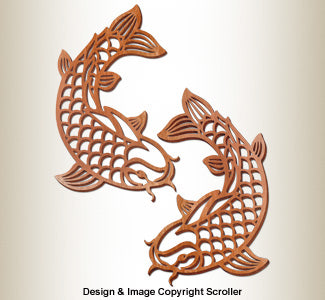 Decorative Koi Wall Art Designs Pattern - The Winfield Collection