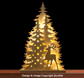 Beleuchtetes Weihnachts-Hirsch-Displaymuster
