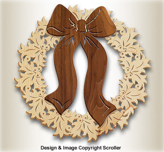 Scrolled Holiday Door Wreath Pattern - The Winfield Collection